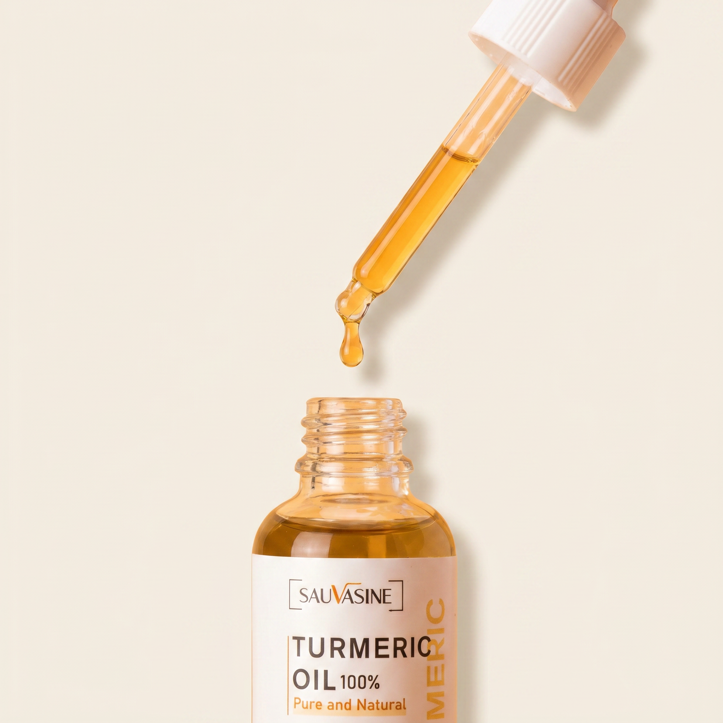 Olio siero curcuma - dettaglio contagocce
